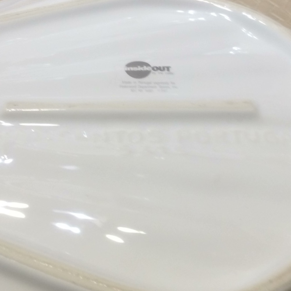 Large White Shell Bowl Made in Portugal. - Picture 6 of 8